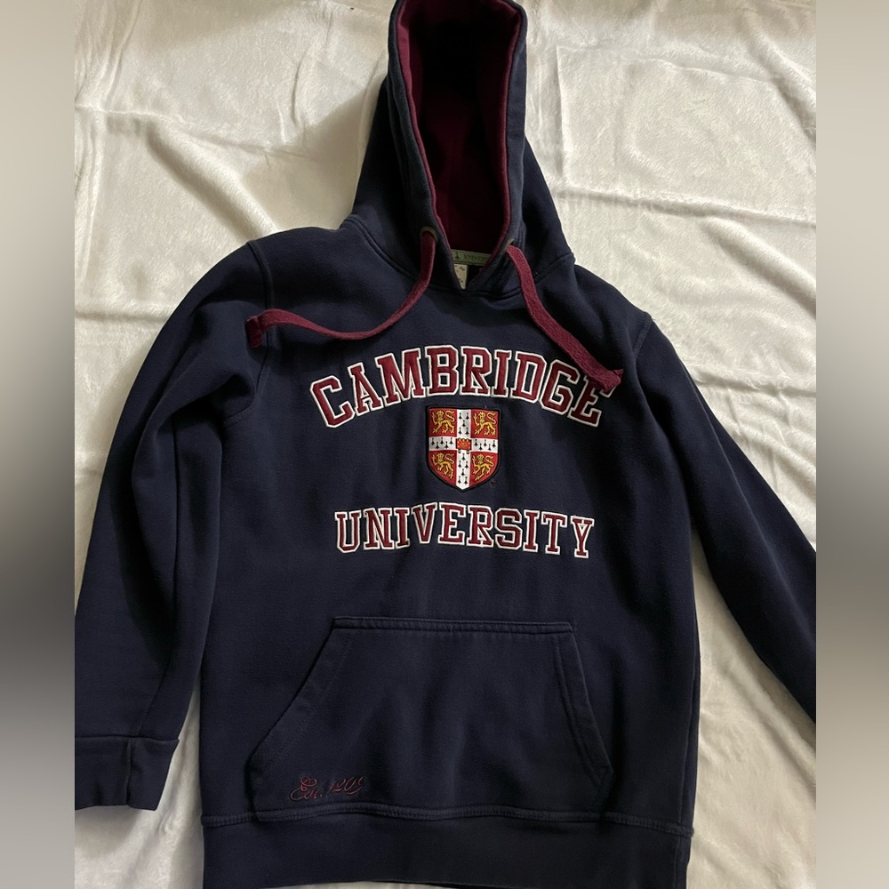 Cambridge university hoodie, size small, good condition